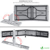 VOUNOT Folding Table Bench Set Trestle Portable Party Picnic BBQ Camping Set, White - VOUNOTUK