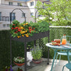 VOUNOT Raised Garden Bed, Mobile Metal Planter with Wheels and Bottom Shelf for Vegetables, Plants and Flowers - VOUNOTUK