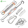VOUNOT Sun Shade Sail Fixing Kit, 24 pcs Heavy Duty Stainless Steel Hardware Set for Triangle Square Rectangle Sail Canopy Installation - VOUNOTUK