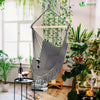 VOUNOT Hanging Hammock Chair with Cushions, Macrame Hammock Swing Chair for Garden, Bedroom, Patio, 265LBS Capacity, Grey.