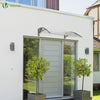 VOUNOT 100x80cm Front Door Canopy Porch Outdoor Awning, Patio Rain Shelter - VOUNOTUK