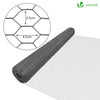 VOUNOT Chicken Wire Mesh, Metal Animal Fence, 25mm Holes, 1m x 25m, PVC Coated Grey.