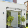 VOUNOT 200x80cm Front Door Canopy Porch Outdoor Awning, Patio Rain Shelter - VOUNOTUK