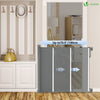 VOUNOT Retractable Stair Gate for Baby, Mesh Dog Gate, Extend Up to 180cm Wide, Fabric Safety Door Gate, Grey - VOUNOTUK