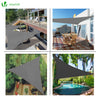 VOUNOT HDPE Sun Shade Sail Triangle with Fixing Kits, 3x3x3M, Grey.