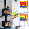 VOUNOT 4 Blade Log Burner Fan Stove Fan for Wood Burning, Eco Heat Powered Fireplace Fan - VOUNOTUK