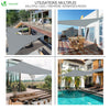 VOUNOT Sun Shade Sail Waterproof Triangle Sail Canopy With Mounting Ropes 3x3x3m, Grey - VOUNOTUK