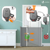 VOUNOT Retractable Stair Gate for Baby, Mesh Dog Gate, Extend Up to 180cm Wide, Fabric Safety Door Gate, Grey - VOUNOTUK
