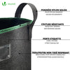 VOUNOT 3 Pack Plant Grow Bags 200L, Vegetable Growing Containers with Handles, Plant labels - VOUNOTUK