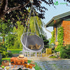 VOUNOT Hanging Chair with Cushion, Macrame Hammock Swing Chair for Bedroom, Balcony, Patio, Garden, 265LBS Capacity, Grey.