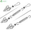 VOUNOT Sun Shade Sail Fixing Kit, 24 pcs Heavy Duty Stainless Steel Hardware Set for Triangle Square Rectangle Sail Canopy Installation - VOUNOTUK