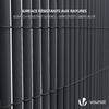 VOUNOT PVC Privacy Screening Fence 80 x 300 cm, Double Reinforced Struts Grey - VOUNOTUK