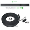 VOUNOT PVC Privacy Strips Garden Privacy Fence Screen 150m x 4.7cm with 300 Clips, Black - VOUNOTUK
