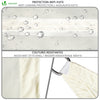 VOUNOT Sun Shade Sail Waterproof Rectangler Sail Canopy With Mounting Ropes 3x4m, Beige - VOUNOTUK