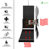 VOUNOT 4 Blade Log Burner Fan Stove Fan for Wood Burning, Eco Heat Powered Fireplace Fan - VOUNOTUK