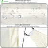 VOUNOT Sun Shade Sail Waterproof Triangle Sail Canopy With Mounting Ropes 5x5x5m, Beige - VOUNOTUK