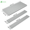 VOUNOT Set of 3 Picnic Bench Covers Elastic Outdoor Picnic Waterproof Tablecloth Grey-White Checked - VOUNOTUK
