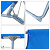 VOUNOT Set of 2 Folding Sun Loungers with Adjustable Backrest & Sunshade, Load 110 kg, Blue.