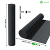 VOUNOT PVC Privacy Screening Fence 80 x 300 cm, Double Reinforced Struts Grey - VOUNOTUK
