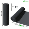 VOUNOT PVC Privacy Screening Fence 80 x 500 cm, Double Reinforced Struts Grey - VOUNOTUK