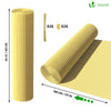 VOUNOT PVC Privacy Screening Fence 90 x 500 cm, Double Reinforced Struts Bamboo - VOUNOTUK