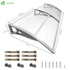 VOUNOT 200x80cm Front Door Canopy Porch Outdoor Awning, Patio Rain Shelter - VOUNOTUK