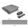 VOUNOT Balcony Privacy Screen, HDPE Balcony Cover, 90x600cm Grey.