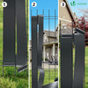 VOUNOT PVC Privacy Strips Garden Privacy Fence Screen 75m x 4.7cm with 150 Clips, Black - VOUNOTUK