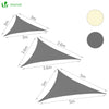 VOUNOT HDPE Sun Shade Sail Triangle with Fixing Kits, 5x5x5M, Grey.