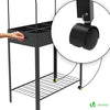 VOUNOT Raised Garden Bed, Mobile Metal Planter with Wheels and Bottom Shelf for Vegetables, Plants and Flowers - VOUNOTUK