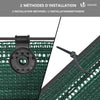 VOUNOT 1.8×10m Privacy Netting HDPE Shading Net, 75% Shading Rate, Green - VOUNOTUK