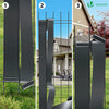 VOUNOT PVC Privacy Strips Garden Privacy Fence Screen 75m x 4.7cm with 150 Clips, Grey - VOUNOTUK