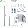 VOUNOT 1.4 x 3 m Side Awning Retractable, Privacy Screen for Patio, Garden, Balcony, Terrace, Grey.