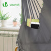 VOUNOT Hanging Hammock Chair with Cushions, Macrame Hammock Swing Chair for Garden, Bedroom, Patio, 265LBS Capacity, Grey.