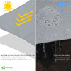 VOUNOT Sun Shade Sail Waterproof Triangle Sail Canopy With Mounting Ropes 3x3x3m, Grey - VOUNOTUK
