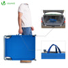 VOUNOT Set of 2 Folding Sun Loungers with Adjustable Backrest & Sunshade, Load 110 kg, Blue.