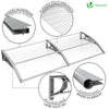 VOUNOT 200x80cm Front Door Canopy Porch Outdoor Awning, Patio Rain Shelter - VOUNOTUK