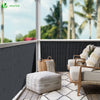 VOUNOT PVC Privacy Screening Fence 80 x 300 cm, Double Reinforced Struts Grey - VOUNOTUK