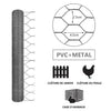 VOUNOT Chicken Wire Mesh, Metal Animal Fence, 25mm Holes, 1m x 25m, PVC Coated Grey.