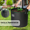 VOUNOT 5 Pack Plant Grow Bags 65L Vegetable Growing Container with Handles, Plant labels - VOUNOTUK