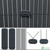 VOUNOT PVC Privacy Screening Fence 80 x 500 cm, Double Reinforced Struts Grey - VOUNOTUK