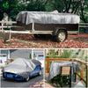 VOUNOT 1.5x6m Tarpaulin Heavy Duty 240 g/m² Waterproof Tarp Grey - VOUNOTUK