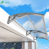 VOUNOT 200x80cm Front Door Canopy Porch Outdoor Awning, Patio Rain Shelter - VOUNOTUK