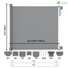 VOUNOT Retractable Stair Gate for Baby, Mesh Dog Gate, Extend Up to 180cm Wide, Fabric Safety Door Gate, Grey - VOUNOTUK