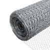 VOUNOT Chicken Wire Mesh, Metal Animal Fence, 25mm Holes, 1m x 25m, Galvanized Silver.