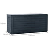 VOUNOT Outdoor Garden Storage Box, Anthracite 280L.