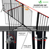 VOUNOT 5 Panel Metal Fire Guard, Hearth Gate, Foldable Grille Extra Wide 300 cm, Black - VOUNOTUK