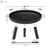 VOUNOT Fire Pit for Garden Patio Heater Charcoal Log Wood Burner Fire Bowl ⌀60cm - VOUNOTUK