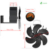 VOUNOT 6 Blade Stove Fan Wood Burning Gas Mini Stove Fan Include Thermometer - VOUNOTUK