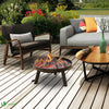 VOUNOT Fire Pit for Garden Patio Heater Charcoal Log Wood Burner Fire Bowl ⌀60cm - VOUNOTUK